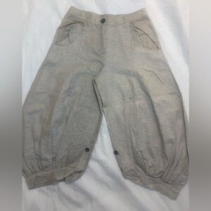 Vintage Deca de vous a nous Linen Blend Balloon Cropped Size 0